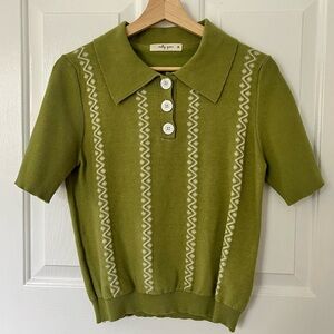 Vintage-inspired knit top